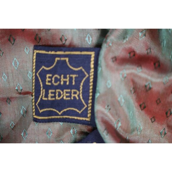 Vintage Echtes Leder Suede Leather Bomber Jacket Full Zip Up Mens Size XL - Picture 7 of 10